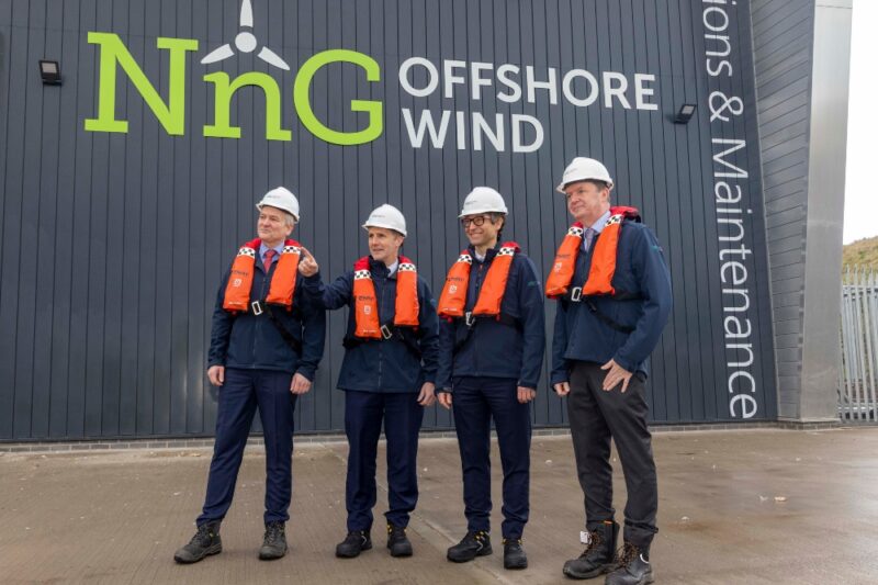 Michael Matheson, Net Zero & Energy Secretary attends the opening of the NnG Operations and Maintenance Base in Eyemouth.